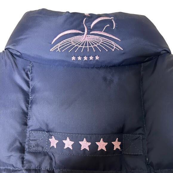 Exquis‎ World Dressage Masters Down Vest Size XL Navy Puffer Equestrian Western - Picture 6 of 8